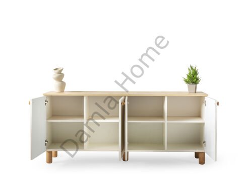 Nero Yemek Odası - Ekru/Meşe