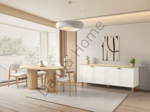 Nero Yemek Odası - Ekru/Meşe