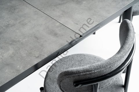 Kelebek Masa Sandalye Takımı - Gri/Siyah