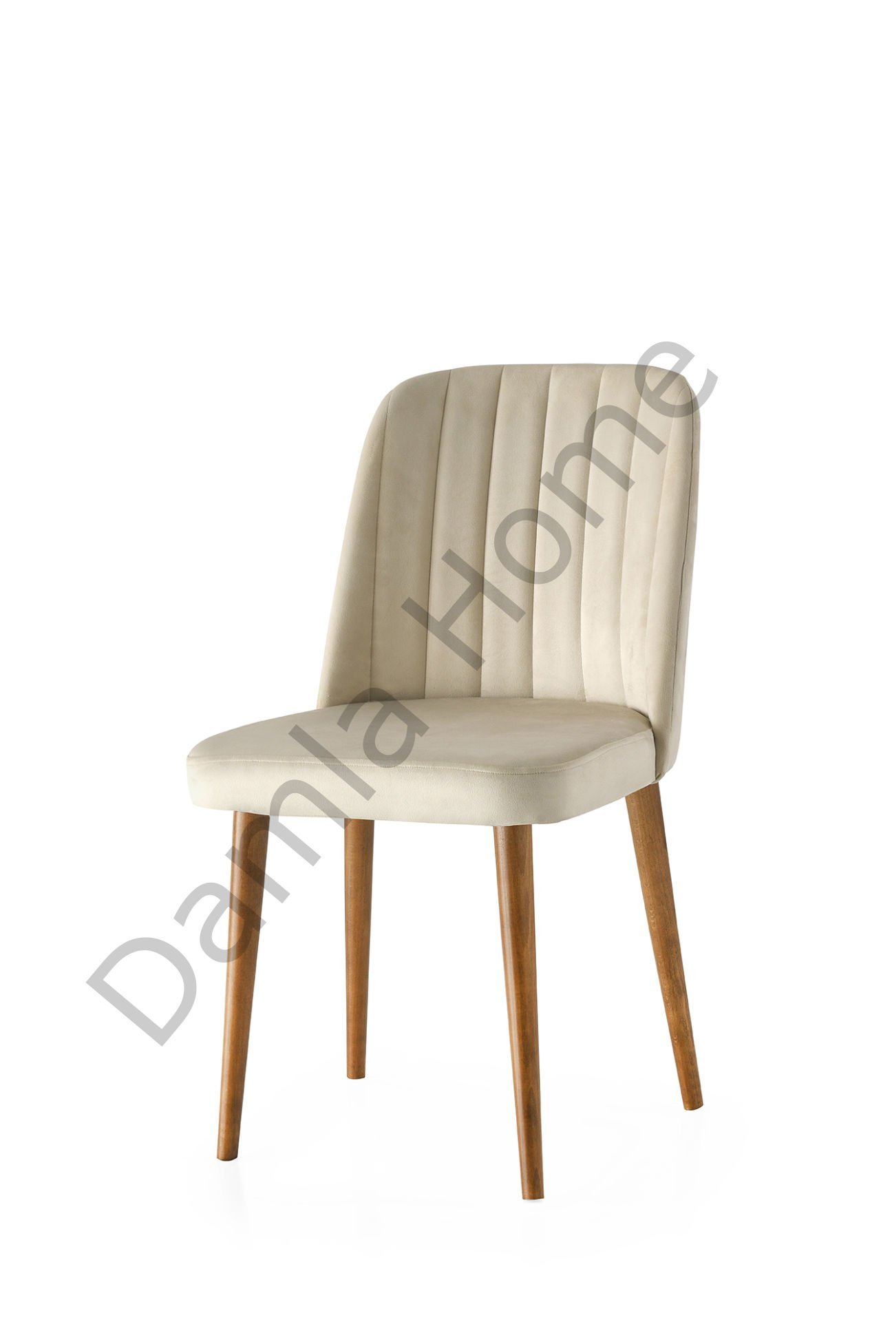 Milano Sandalye - Krem/Ceviz