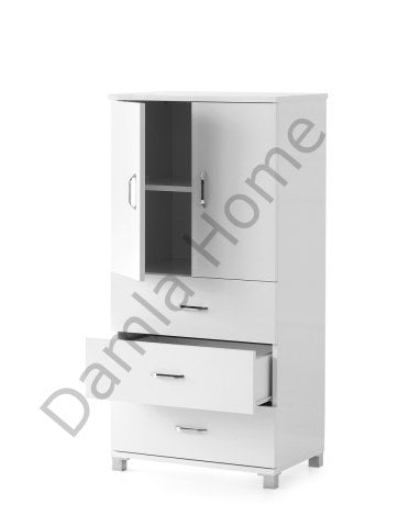 Orkide Çok Amaçlı Dolap Çekmeceli - Beyaz