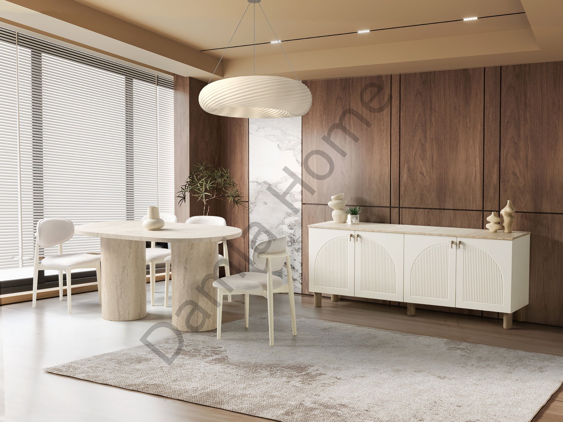 Vega Yemek Odası - Ekru/Traverten