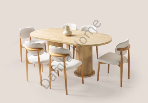 Duru Yemek Odası - Ekru/Meşe