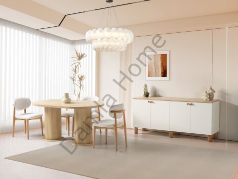 Duru Yemek Odası - Ekru/Meşe