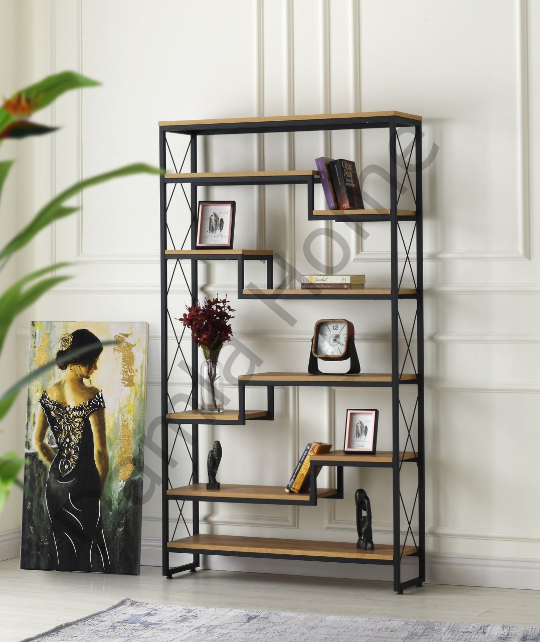 Labirent Kitaplık - Çam/Siyah