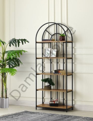 Kubbeli Kitaplık - Çam/Siyah