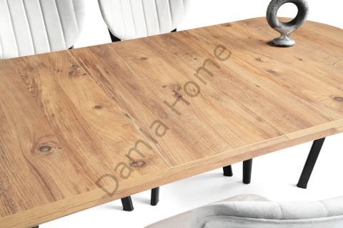 Venüs Masa Sandalye Takımı - Çam/Siyah