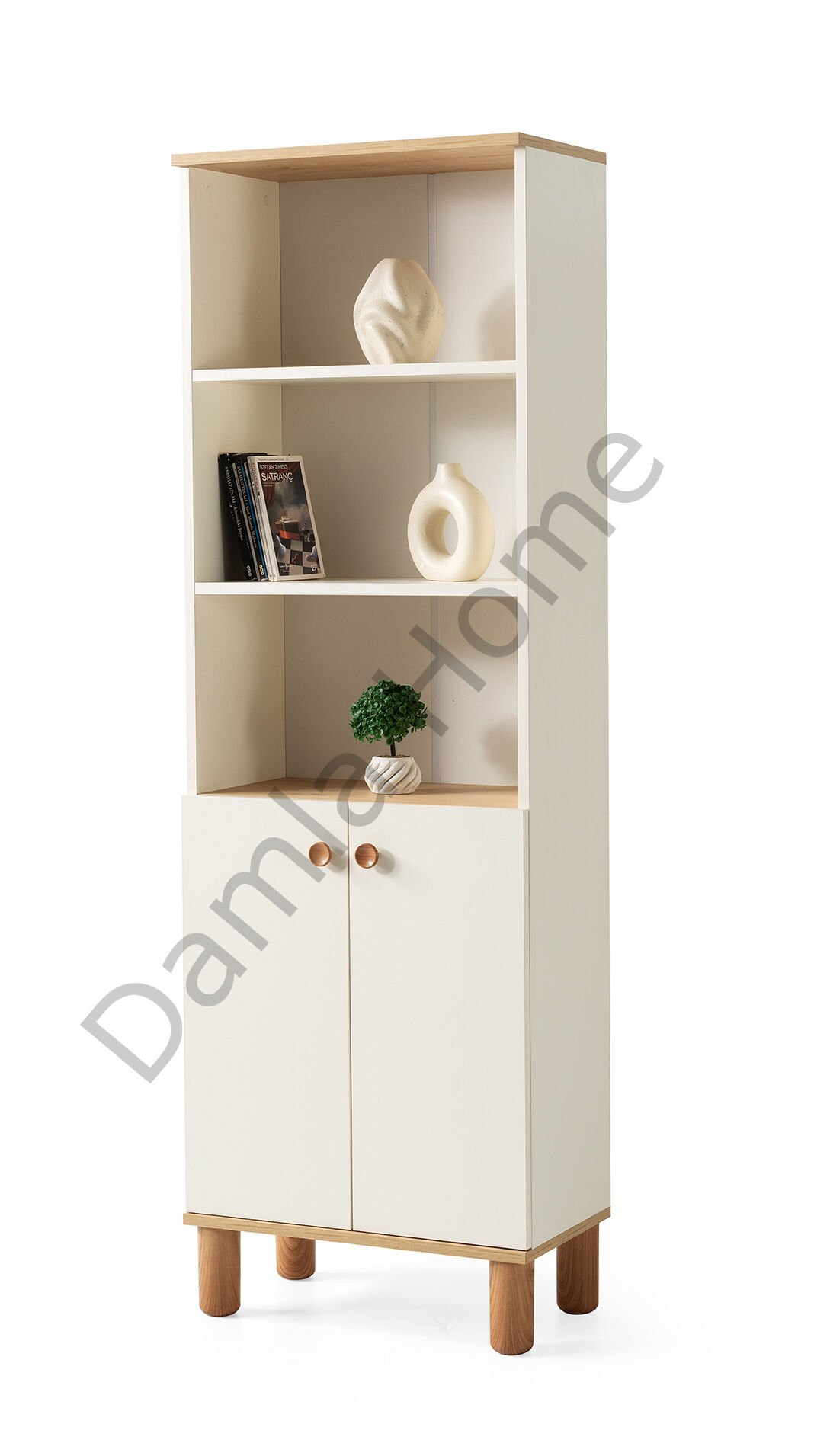 Duru Kitaplık - Ekru/Meşe