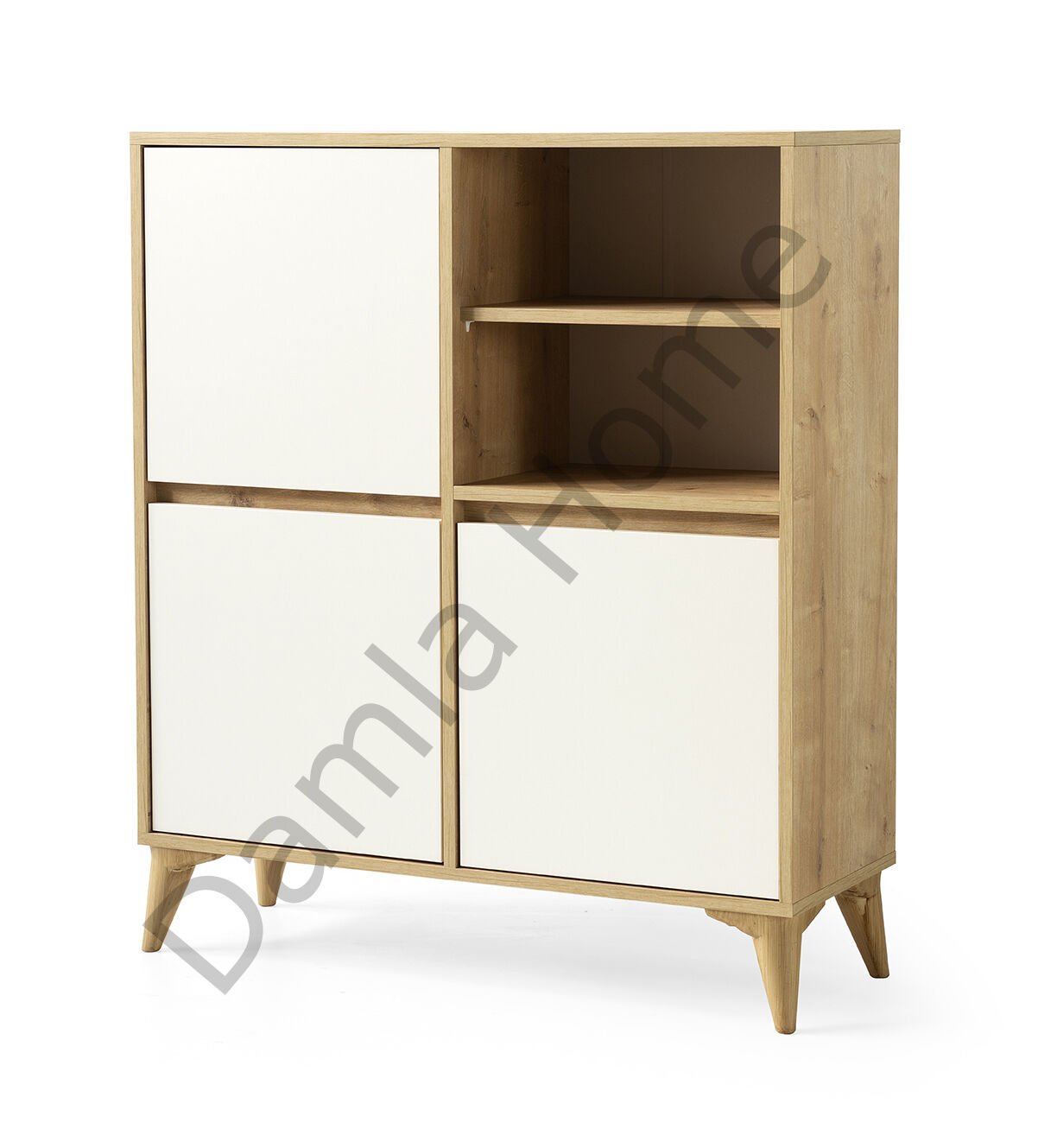 Asya Çok Amaçlı Dolap - Meşe/Ekru