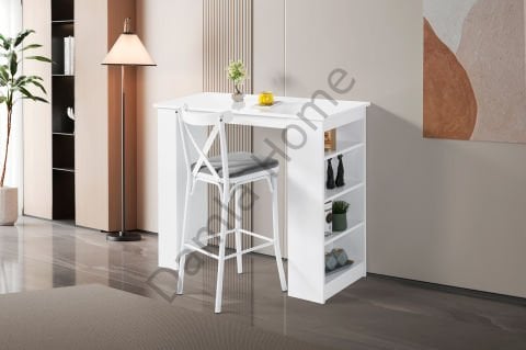 Vista Bar Masa Sandalye Takımı - Beyaz