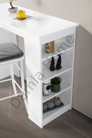 Vista Bar Masa Sandalye Takımı - Beyaz