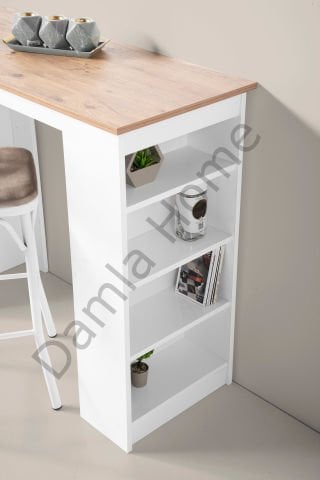 Vista Bar Masa Sandalye Takımı - Çam/Beyaz