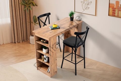 Vista Bar Masa Sandalye Takımı - Çam