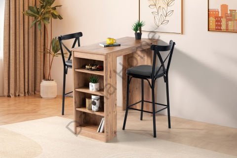 Vista Bar Masa Sandalye Takımı - Çam