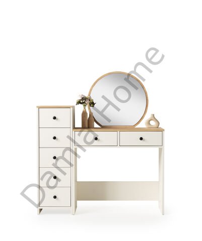 Rüya Makyaj Masası - Ekru/Meşe