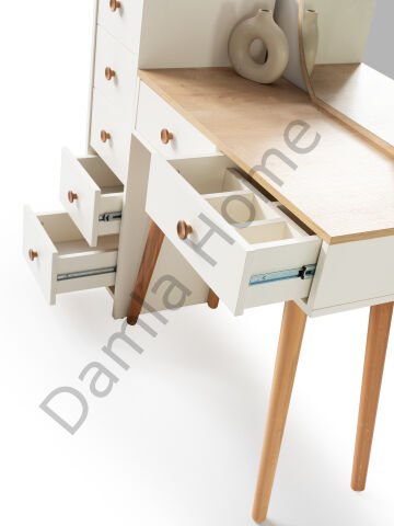 Duru Makyaj Masası -Ekru/Meşe