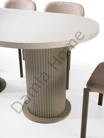 Lilyum Masa Sandalye Takımı - Ekru/Cappucino