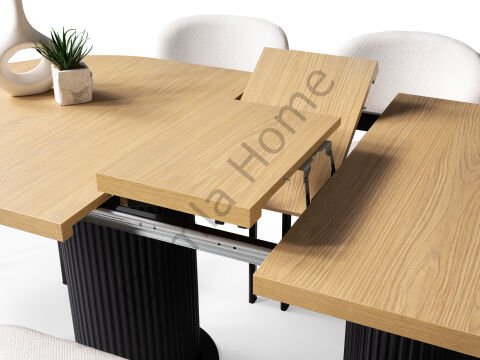 Lilyum Masa Sandalye Takımı - Klimt/Siyah