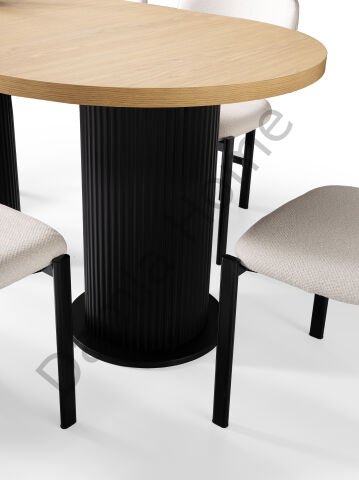 Lilyum Masa Sandalye Takımı - Klimt/Siyah