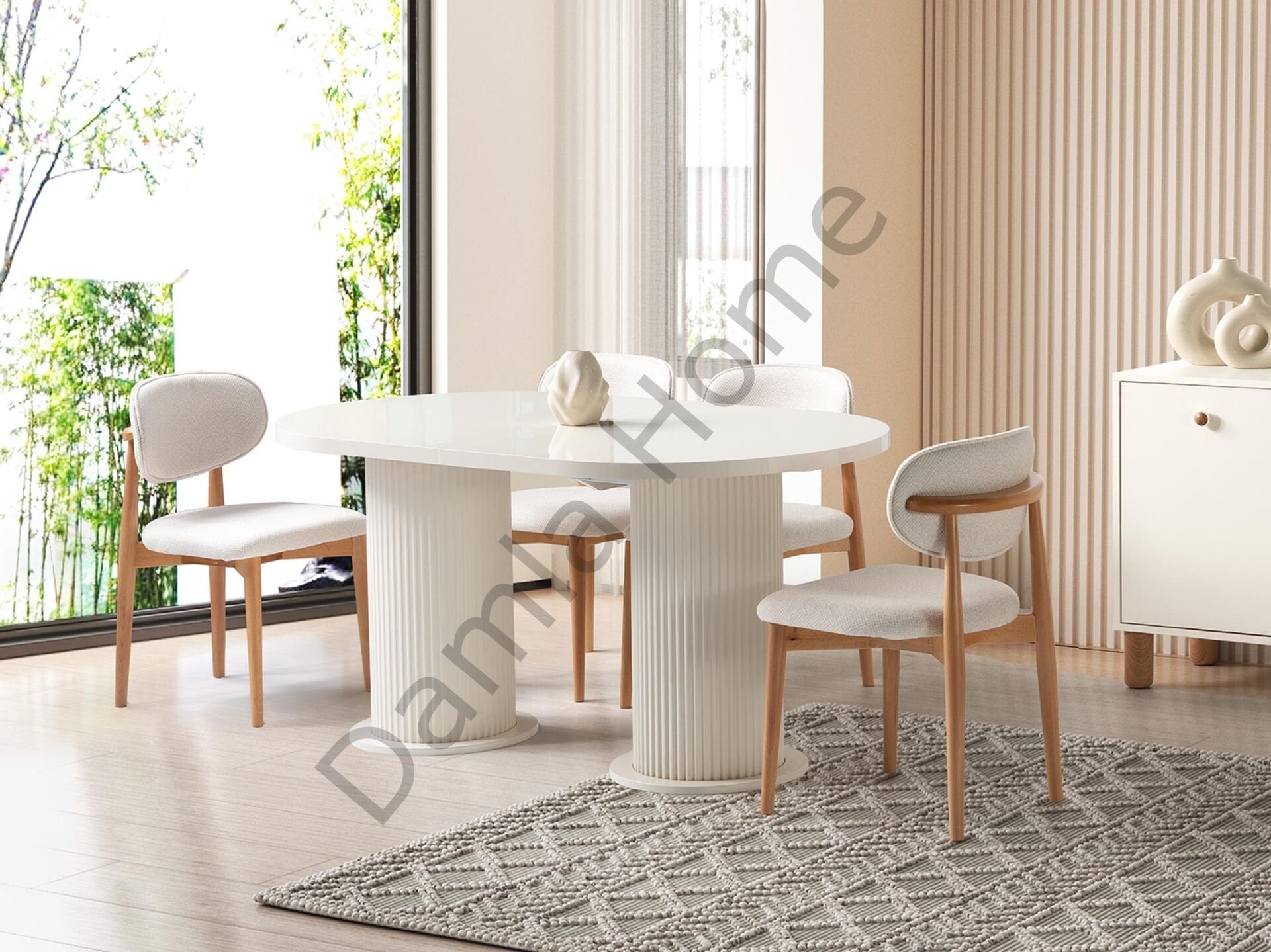 Capella Masa Sandalye Takımı - Ekru