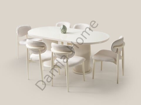 Capella Masa Sandalye Takımı - Ekru