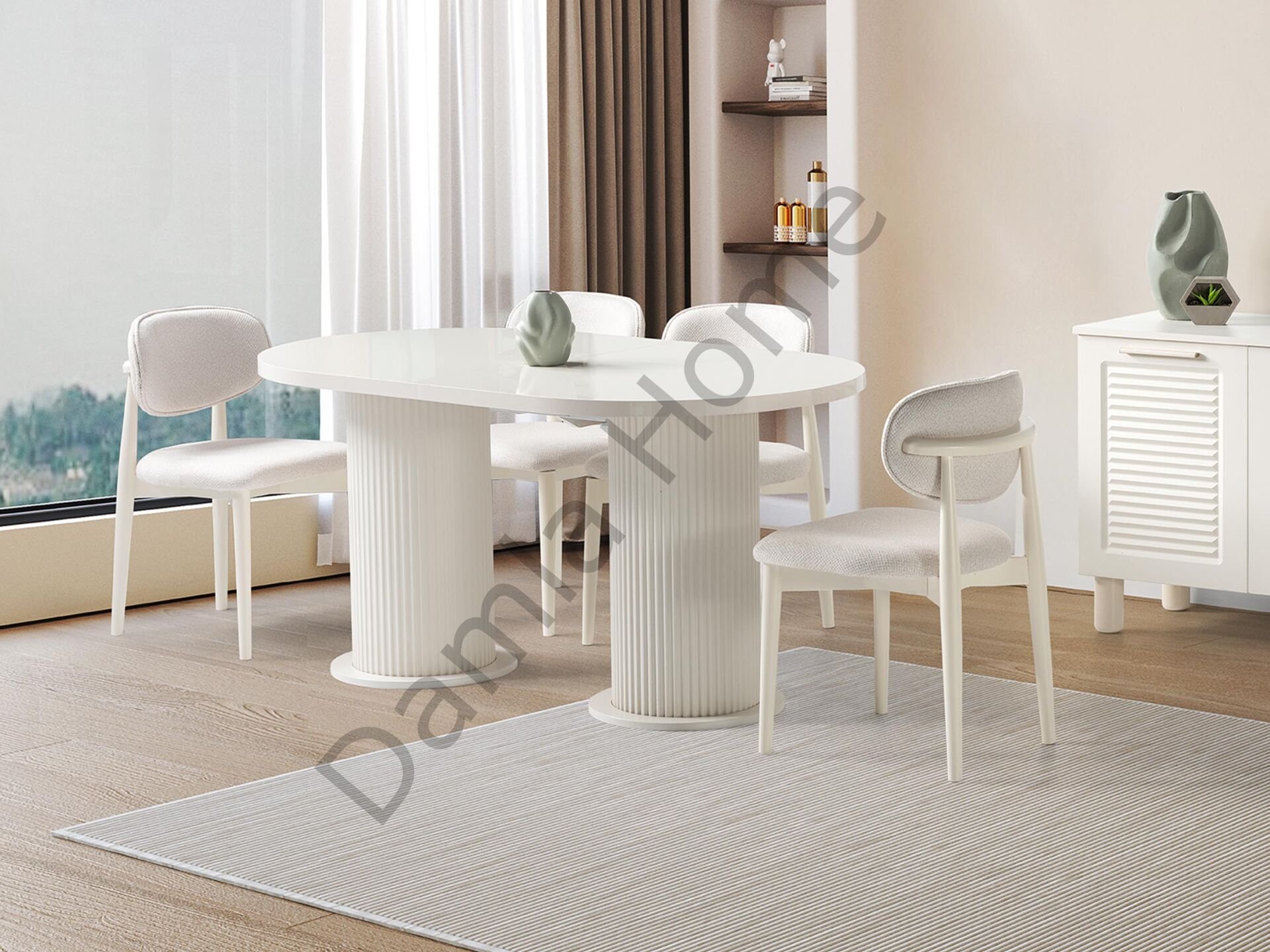 Capella Masa Sandalye Takımı - Ekru