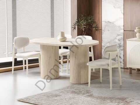 Vega Masa Sandalye Takımı - Traverten