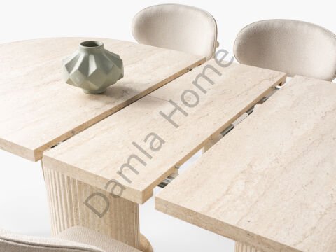 Stil Masa Sandalye Takımı - Traverten