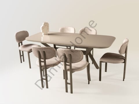 Prizma Masa Sandalye Takımı - Cappucino