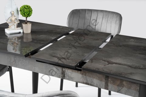 Melisa Masa Sandalye Takımı - HighGloss Irony/Siyah