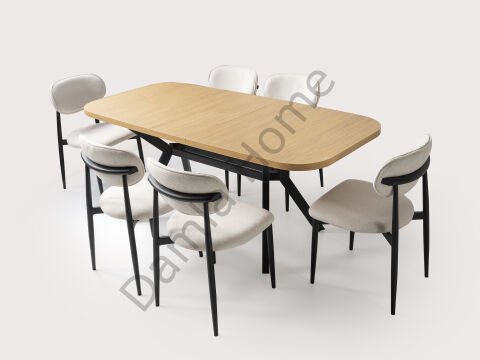 Prizma Masa Sandalye Takımı - Klimt/Siyah