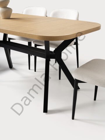 Prizma Masa Sandalye Takımı - Klimt/Siyah