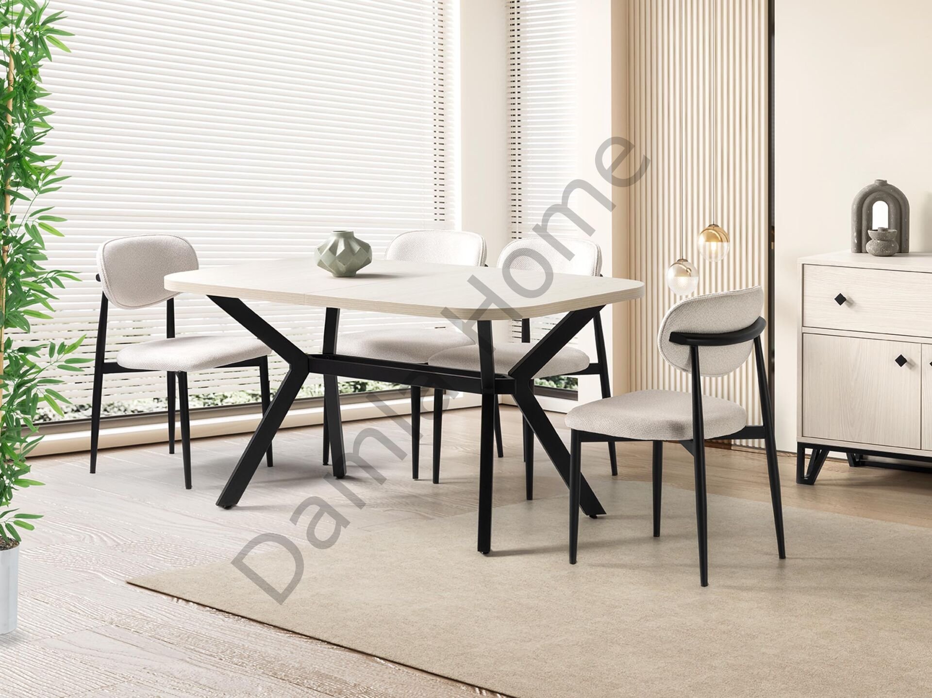 Prizma Masa Sandalye Takımı - Monet/Siyah