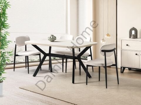 Prizma Masa Sandalye Takımı - Monet/Siyah