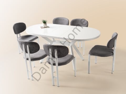 Haliç Masa Sandalye Takımı - Beyaz