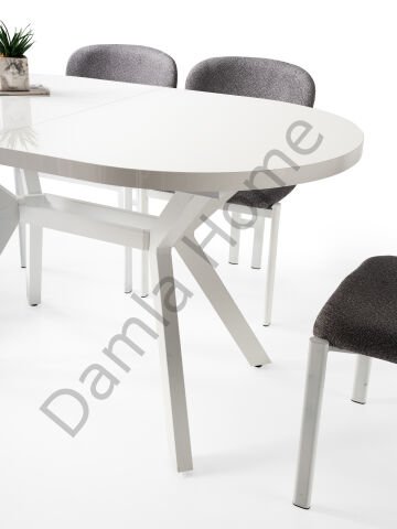 Haliç Masa Sandalye Takımı - Beyaz