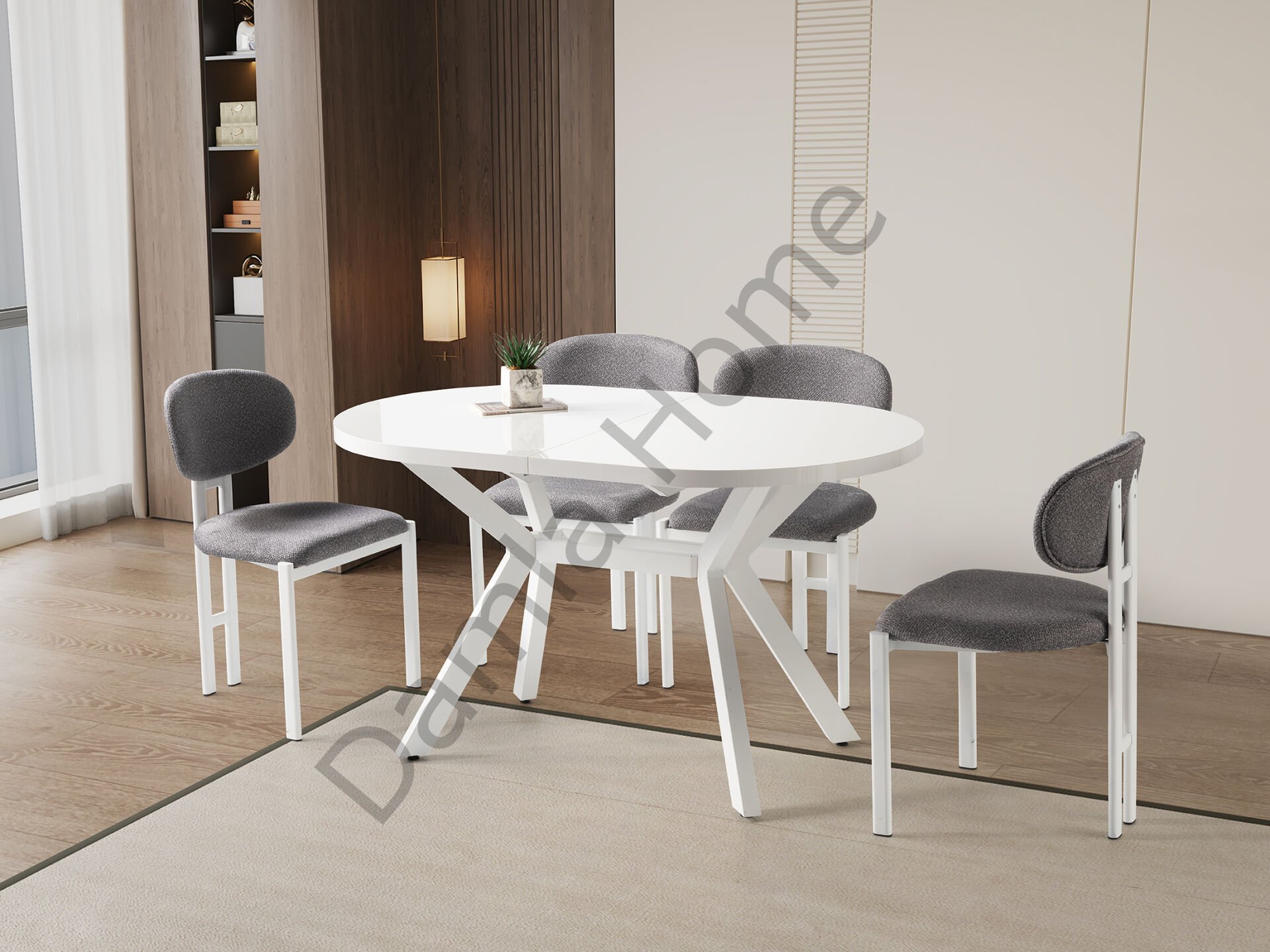 Haliç Masa Sandalye Takımı - Beyaz