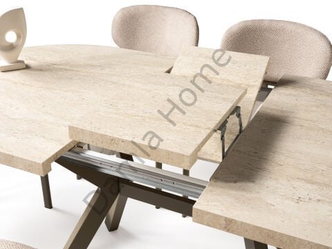 Haliç Masa Sandalye Takımı - Traverten/Cappucino