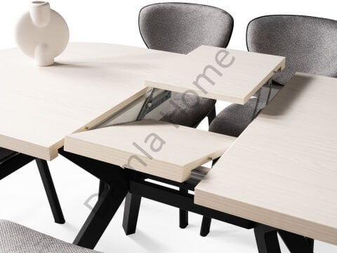 Haliç Masa Sandalye Takımı - Monet/Siyah