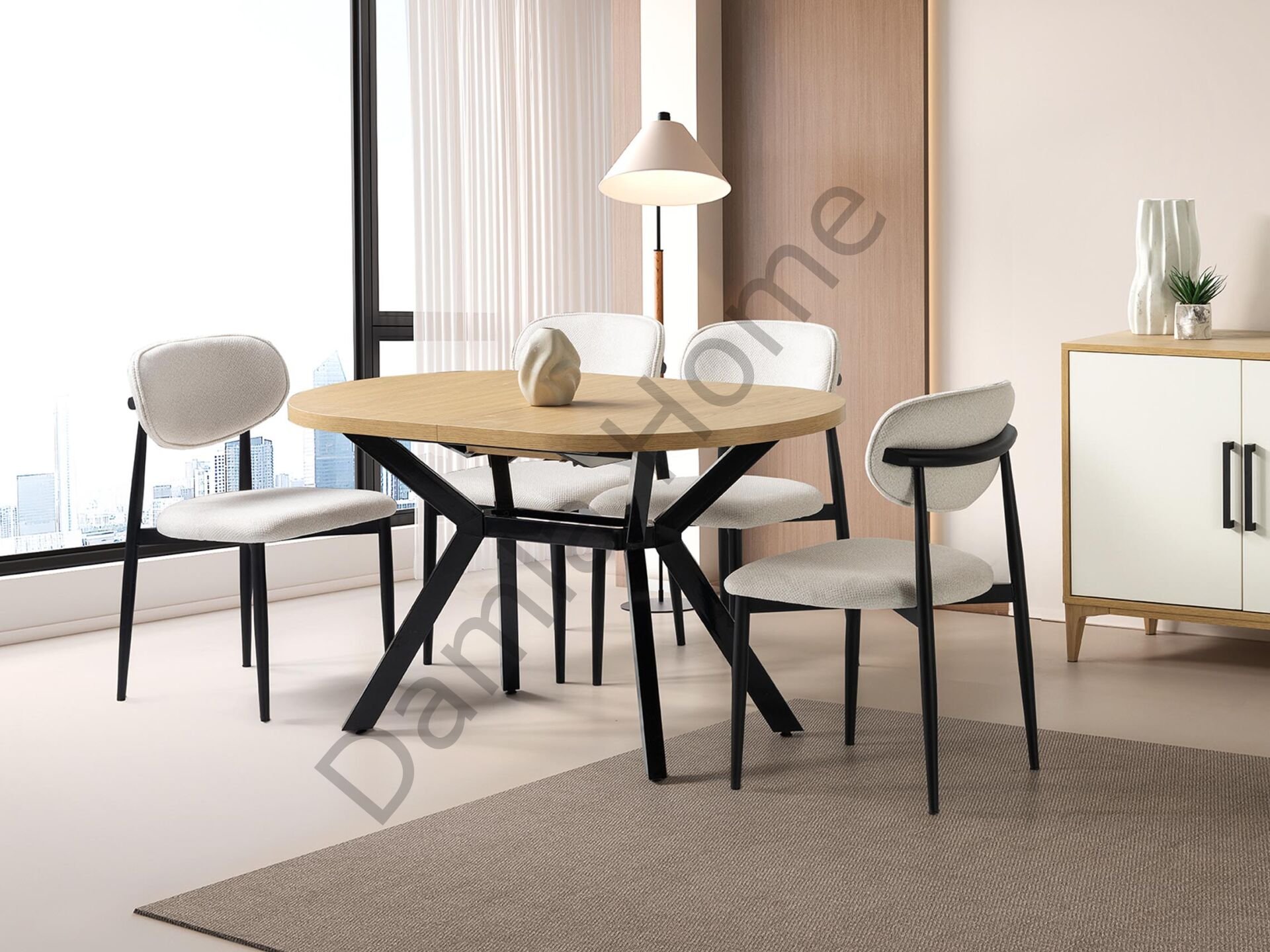 Haliç Masa Sandalye Takımı - Klimt/Siyah