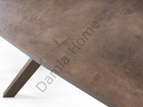 Roma Masa Sandalye Takımı - Retro Bronz/Metalik Kahve