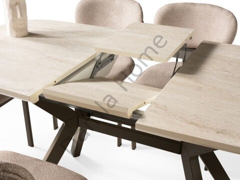 Roma Masa Sandalye Takımı - Traverten/Cappucino