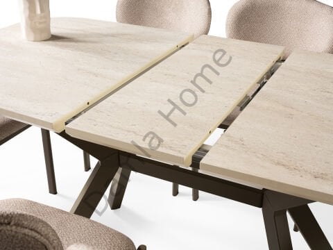 Roma Masa Sandalye Takımı - Traverten/Cappucino