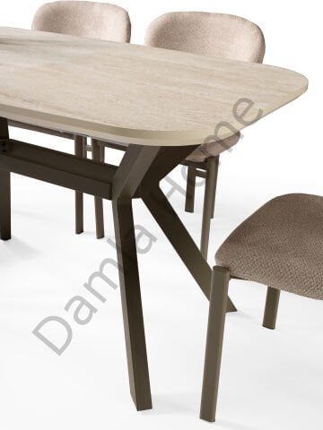 Roma Masa Sandalye Takımı - Traverten/Cappucino