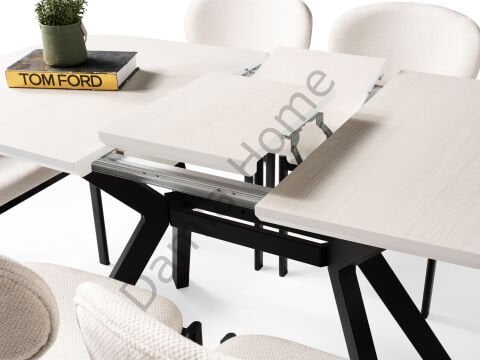 Roma Masa Sandalye Takımı - Monet/Siyah