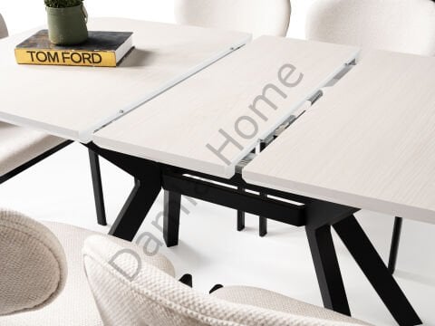 Roma Masa Sandalye Takımı - Monet/Siyah