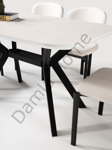 Roma Masa Sandalye Takımı - Monet/Siyah