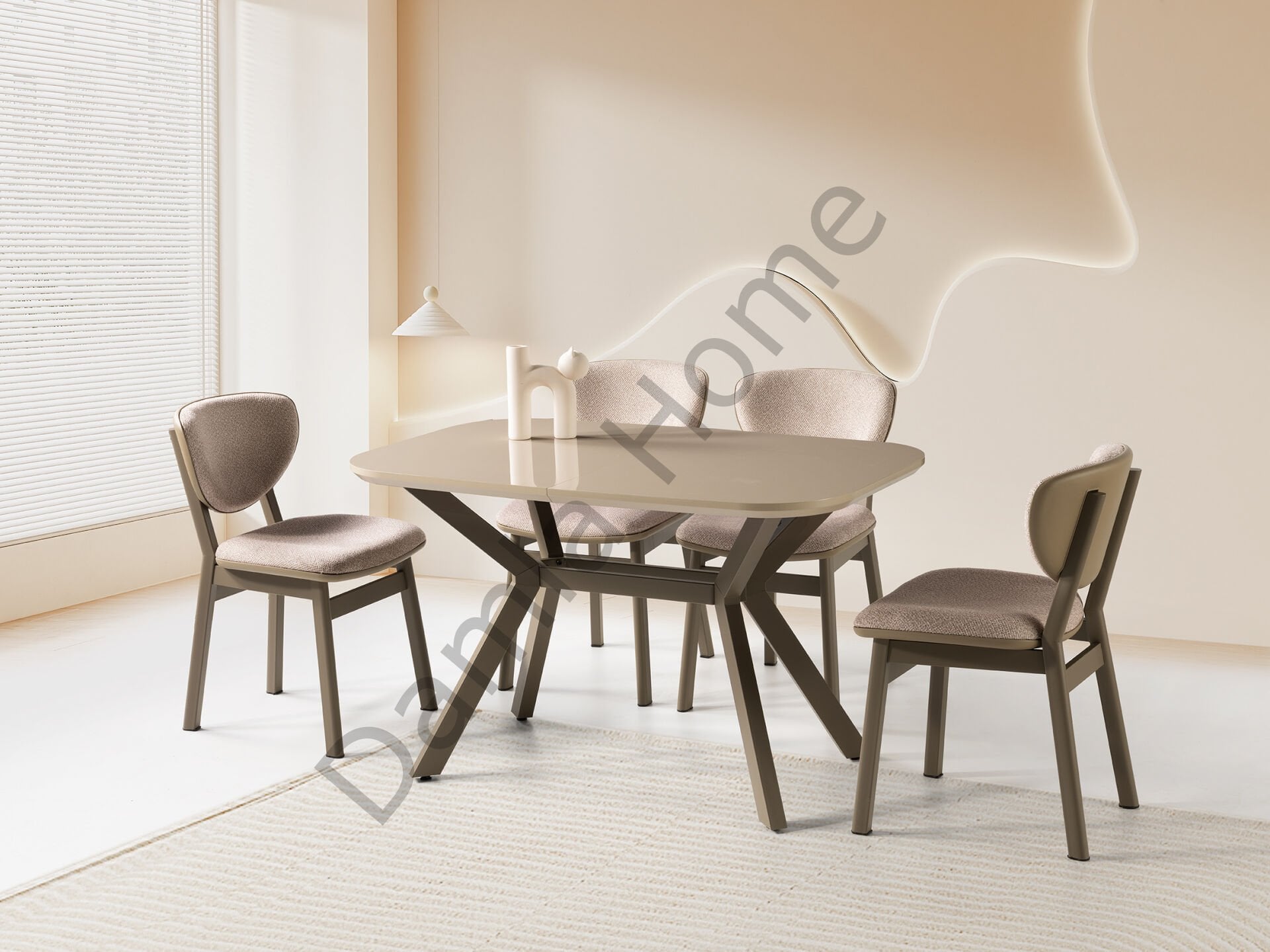 Roma Masa Sandalye Takımı - Cappucino