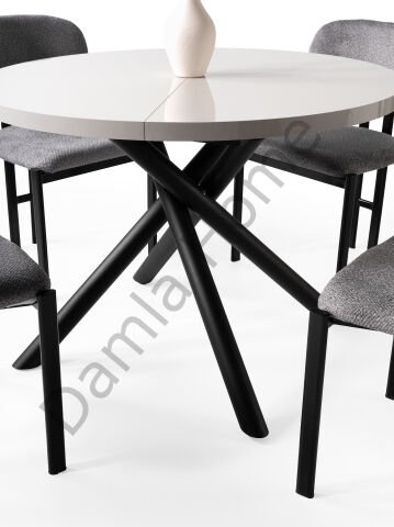 Ritim Masa Sandalye Takımı - Sis Gri/Siyah