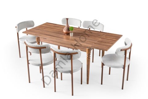 Didim Masa Sandalye Takımı - Ceviz